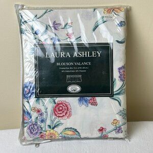 Laura Ashley CHINESE SILK PATTERN Blouson Valance 86”x15” Cotton Blend NEW